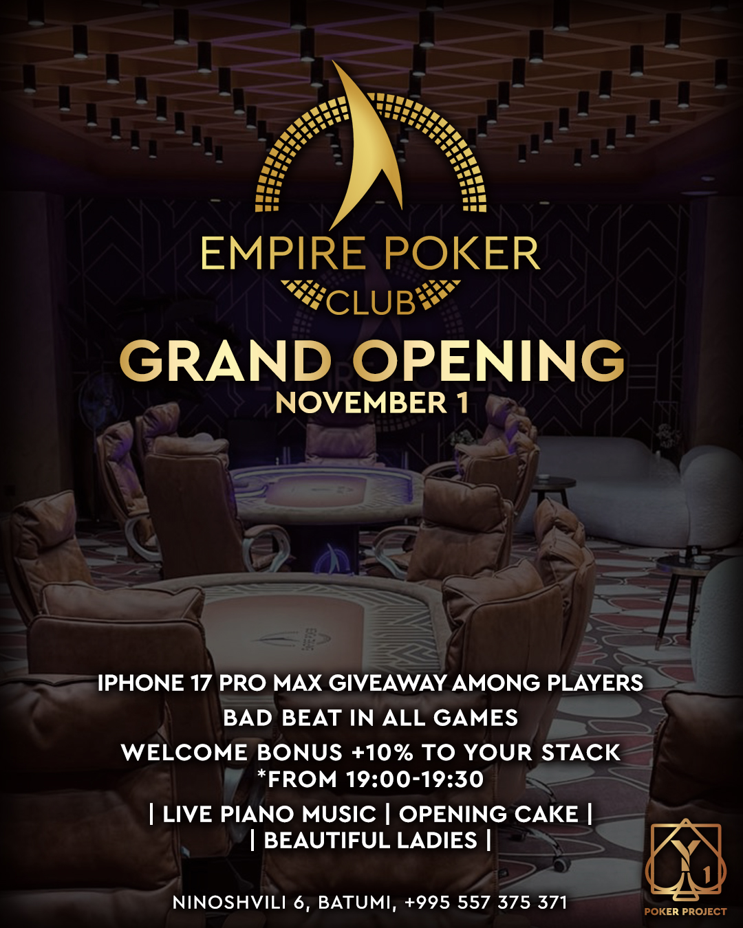 GRAND OPENING EMPIRE POKER CLUB | 1 NOVEMBER