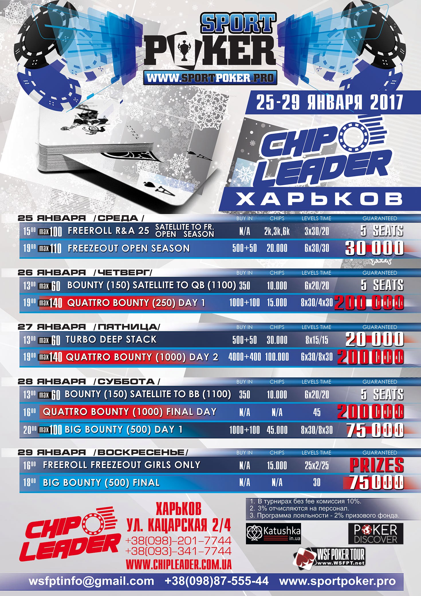 SportPokerPro Poker Tour: 25 - 29 января  Chip Leader