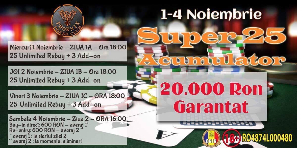 Super 25 Acumulator,  20.000 lei GARANTAT!