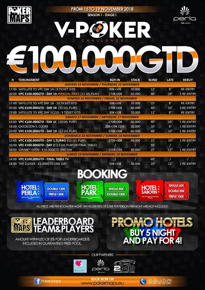 V-POKER from 15 to 19 November