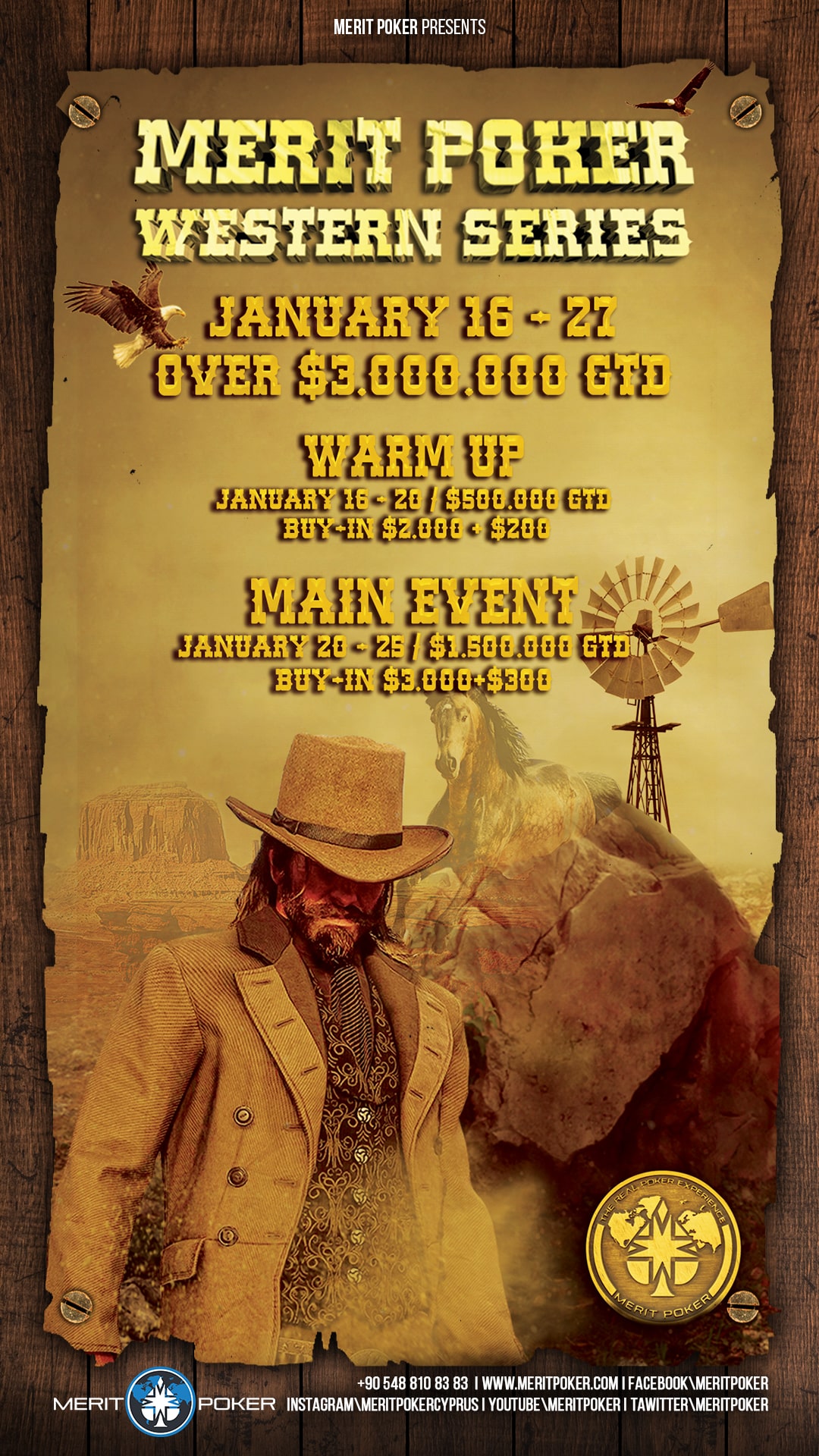 Merit Poker Western Series | Jan 16 - 27 | $3.000.000 GTD